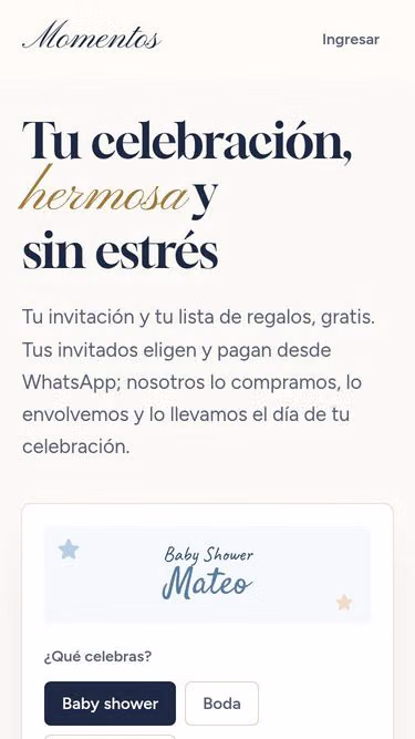 Screenshot of momentos.pe