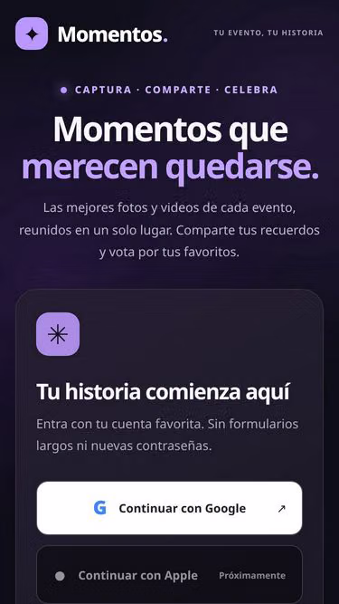 Screenshot of momentos.pictures