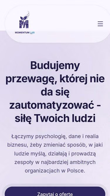 Screenshot of momentumlab.edu.pl