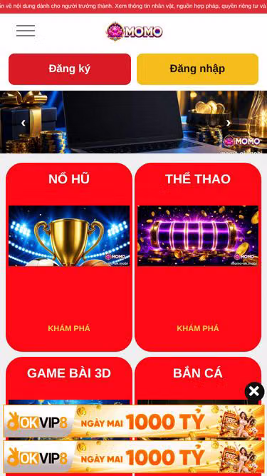 Screenshot of momo-ok.mobi