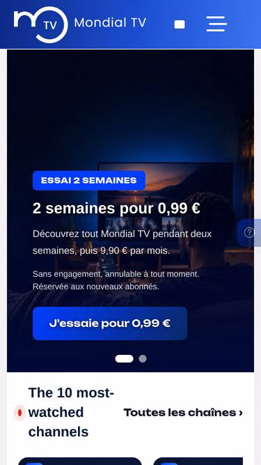 Screenshot of mondial.tv