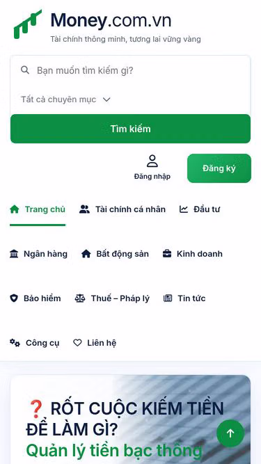 Screenshot of money.com.vn