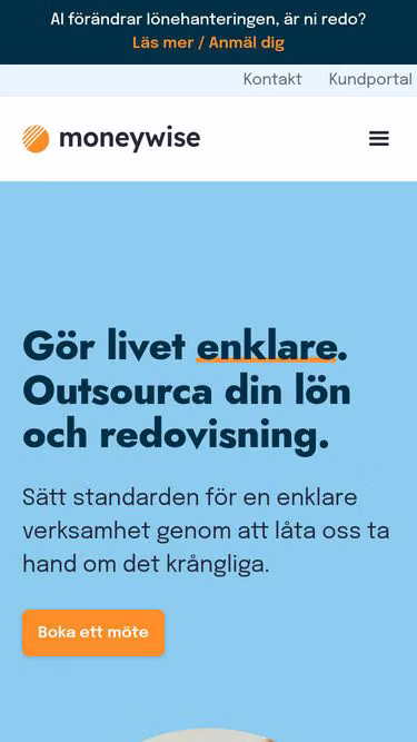 Screenshot of moneywise.se
