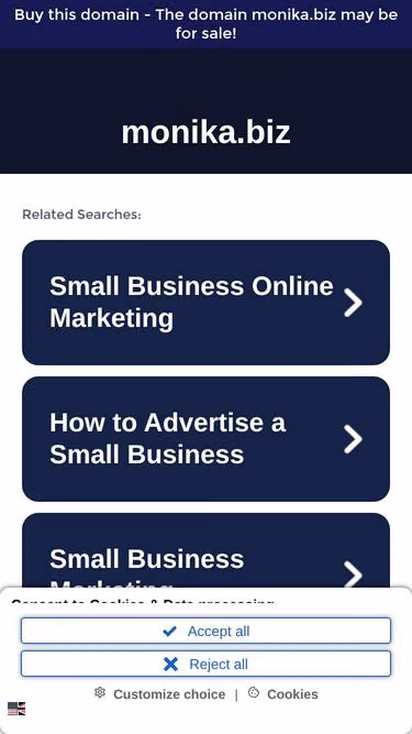 Screenshot of monika.biz