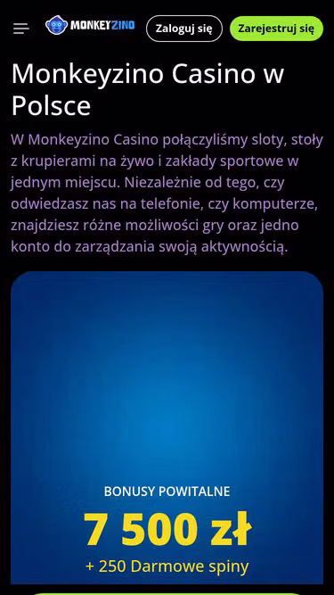 Screenshot of monkeyzino.pl