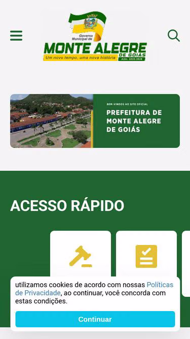 Screenshot of montealegre.go.gov.br