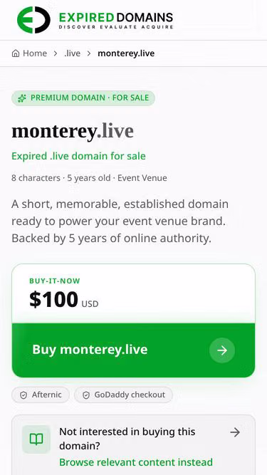 Screenshot of monterey.live