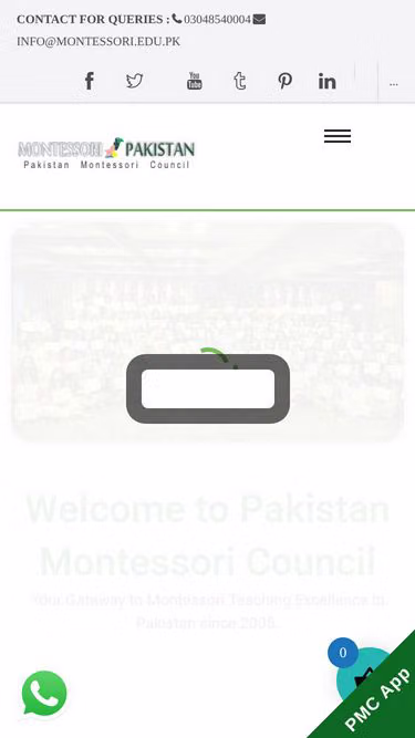 Screenshot of montessori.edu.pk