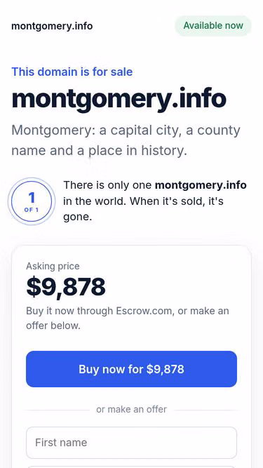 Screenshot of montgomery.info