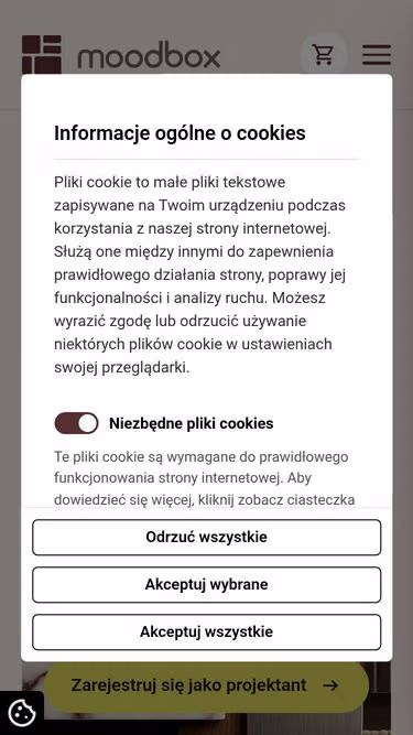 Screenshot of moodbox.pl