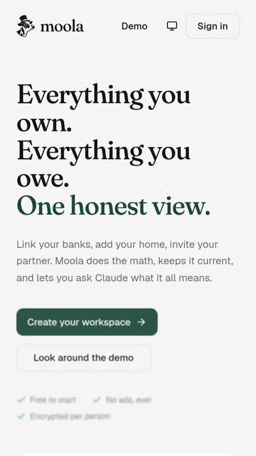 Screenshot of moola.so