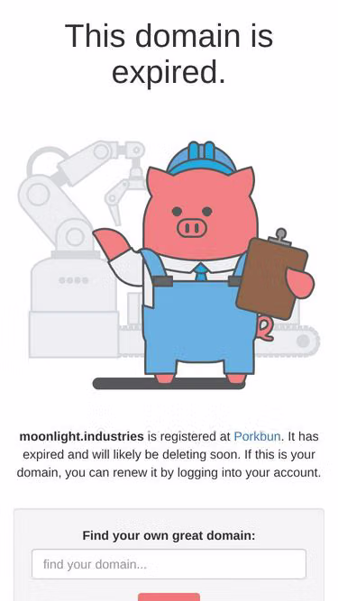 Screenshot of moonlight.industries