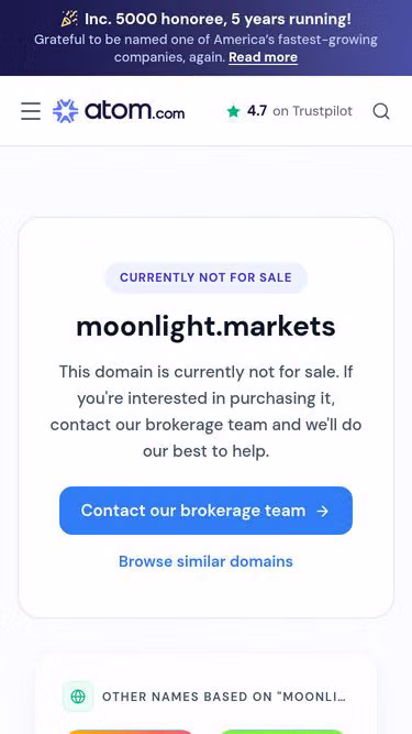 Screenshot of moonlight.markets