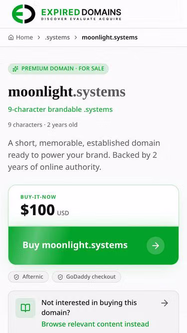 Screenshot of moonlight.systems