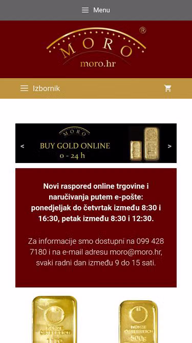 Screenshot of moro.hr