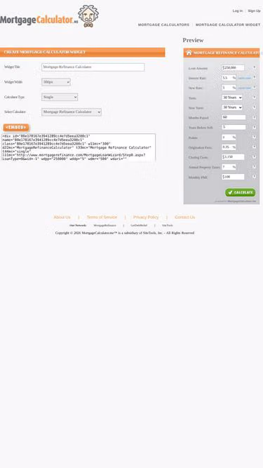 Screenshot of mortgagecalculator.me