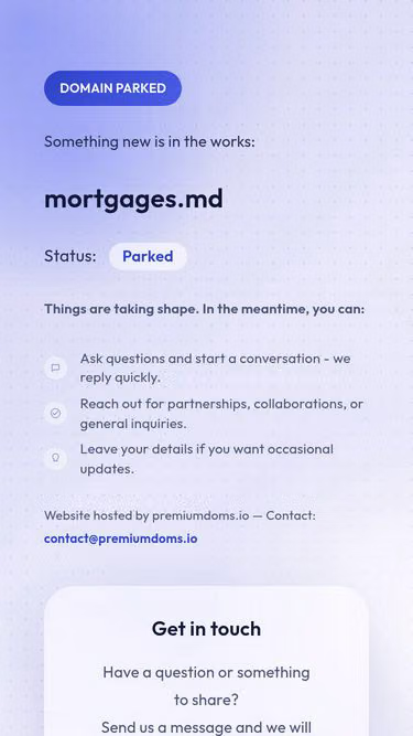 Screenshot of mortgages.md