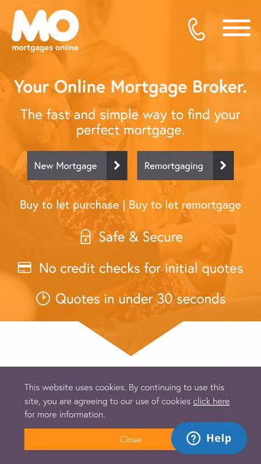 Screenshot of mortgages.online