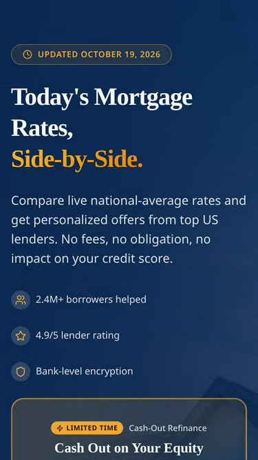 Screenshot of mortgages.today