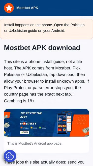 Screenshot of mostbetapk.co