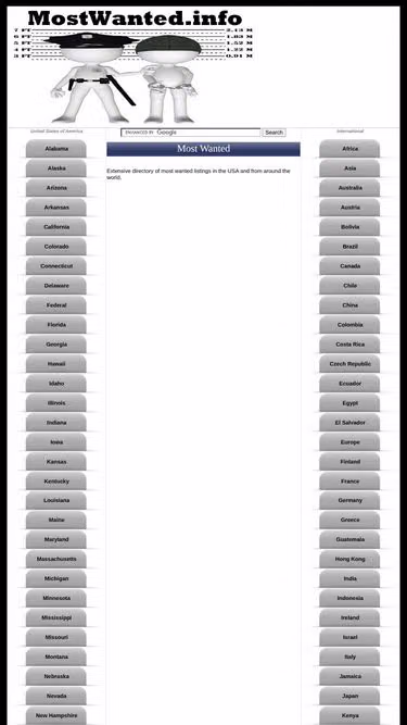 Screenshot of mostwanted.info