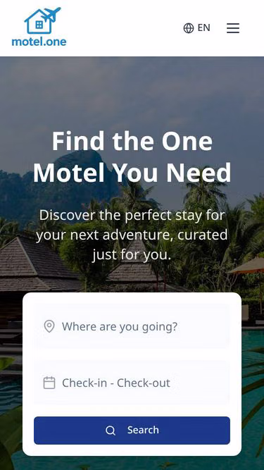Screenshot of motel.one