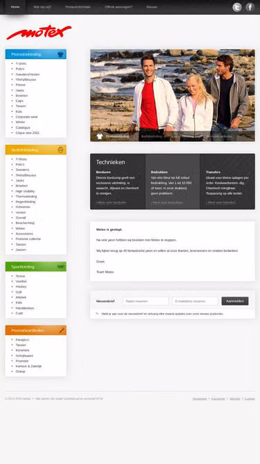 Screenshot of motex.eu