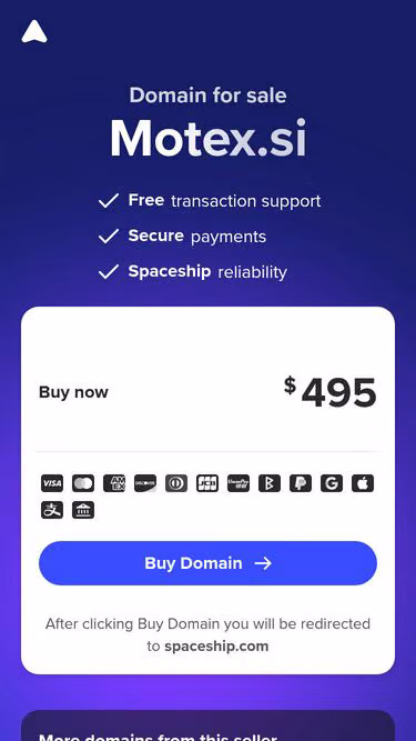 Screenshot of motex.si