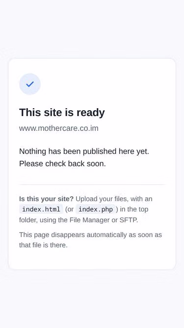 Screenshot of mothercare.co.im