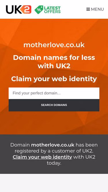 Screenshot of motherlove.co.uk