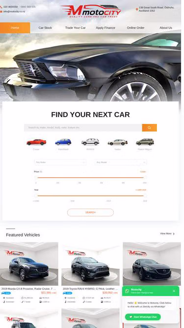 Screenshot of motocity.co.nz