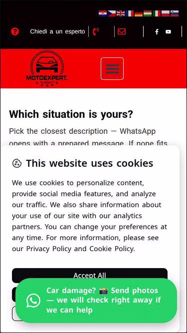 Screenshot of motoexpert.it