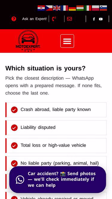 Screenshot of motoexpert.si