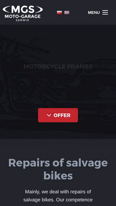 Screenshot of motogarage.com.pl
