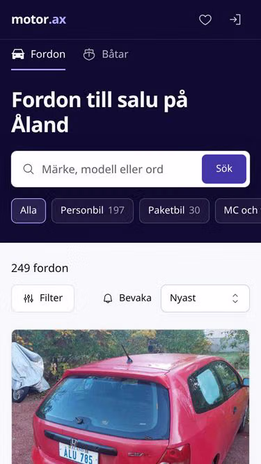 Screenshot of motor.ax