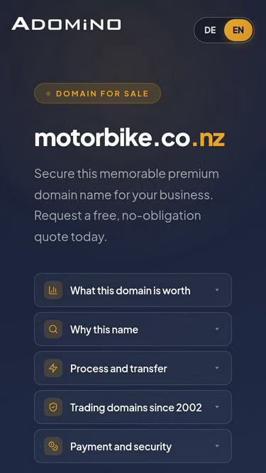 Screenshot of motorbike.co.nz