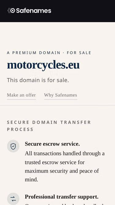 Screenshot of motorcycles.eu