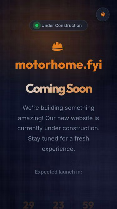 Screenshot of motorhome.fyi