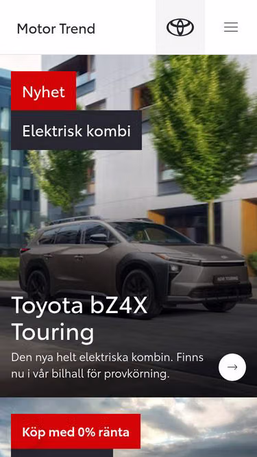 Screenshot of motortrend.nu