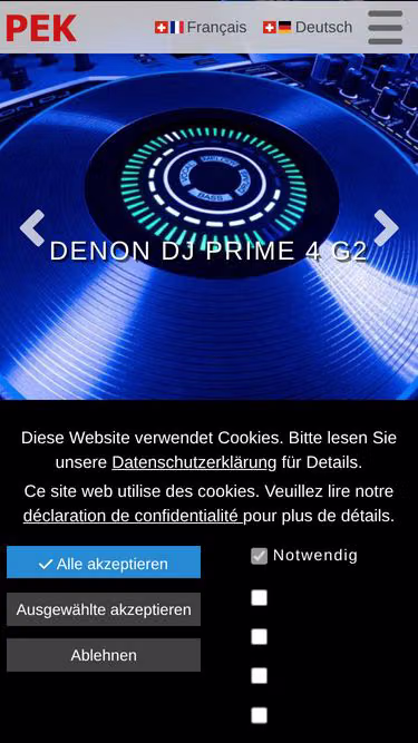 Screenshot of motu.ch