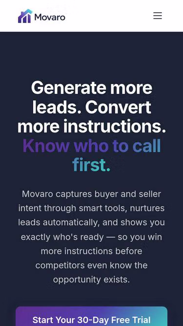 Screenshot of movaro.io