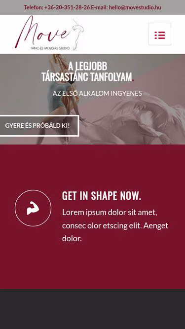 Screenshot of movestudio.hu