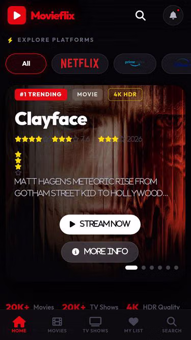 Screenshot of movieflix.cv