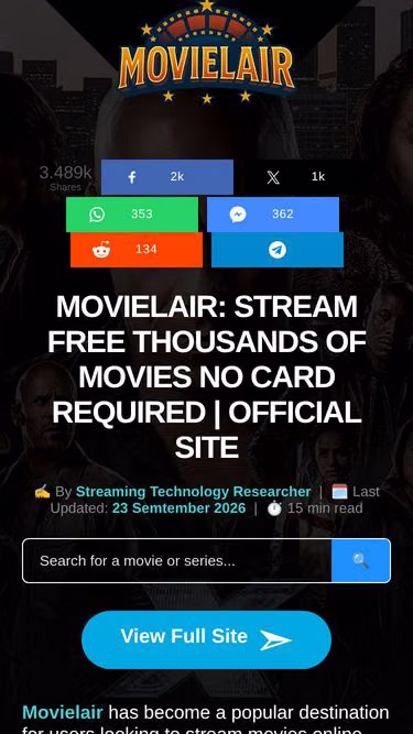 Screenshot of movielair.in