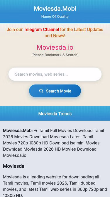 Screenshot of moviesda.soy