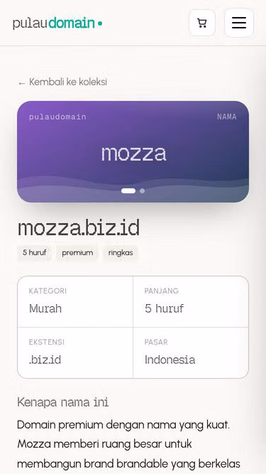 Screenshot of mozza.biz.id
