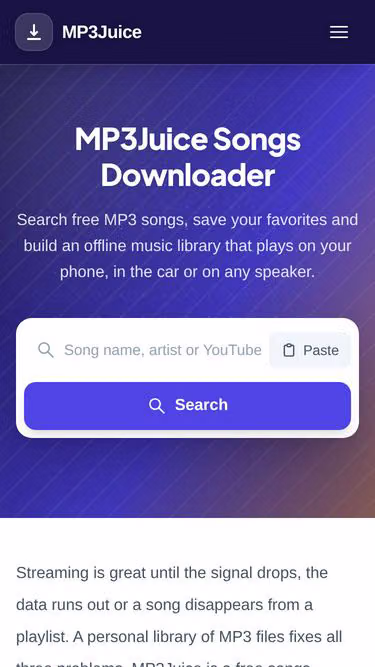 Screenshot of mp3-juice.org