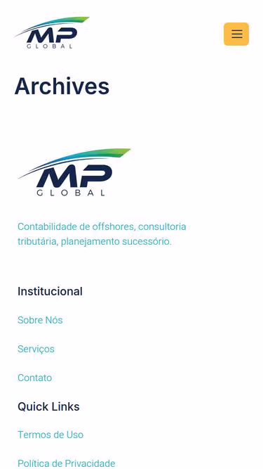 Screenshot of mpglobal.com.br