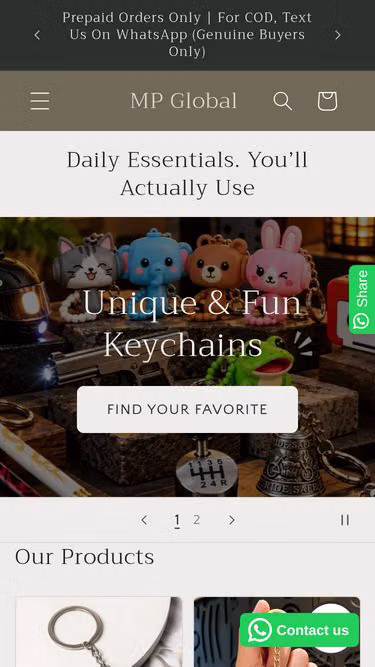Screenshot of mpglobal.shop