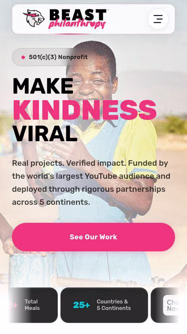 Screenshot of mrbeast.org